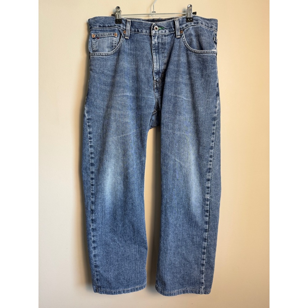 Tommy Hilfiger Mens Blue Freedom Fit Jeans 34 Baggy Relaxed Streetwear Skater